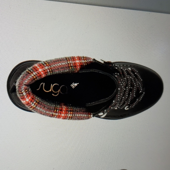 NEW Sugar Rave Plaid Cuff Hiker Boot - Picture 11 of 12